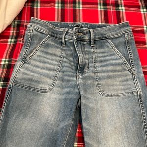 White House Black Market cropped straight jeans size 8